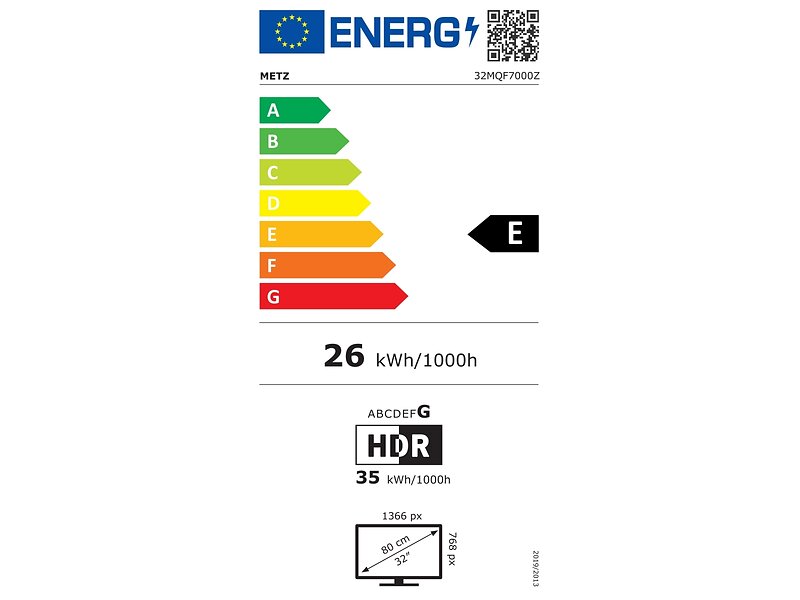 Metz 32" HD Ready LED Smart TV (2024) - 32MQF7000Z
