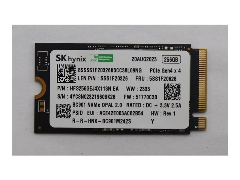 SK Hynix BC901 M.2 2242 PCIe 4.0 NVMe 256GB