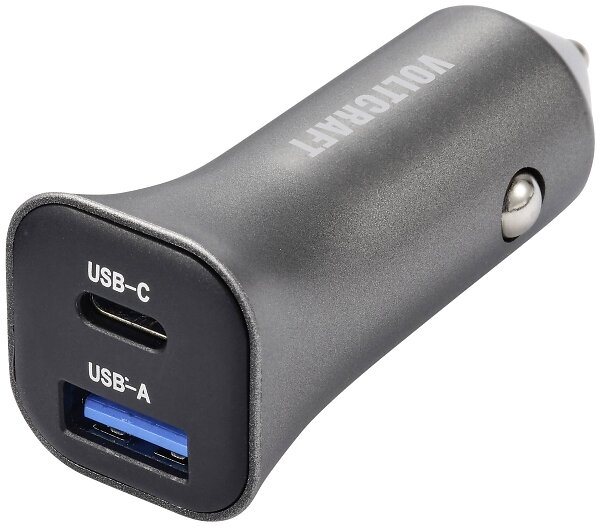 Voltcraft VC-13990870 Billaddare Dual USB-C USB-A 120W