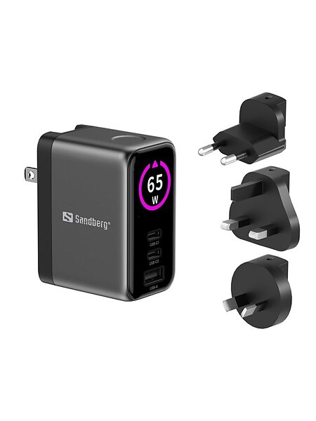 Sandberg Travel Charger PD 441-70 Display 65W