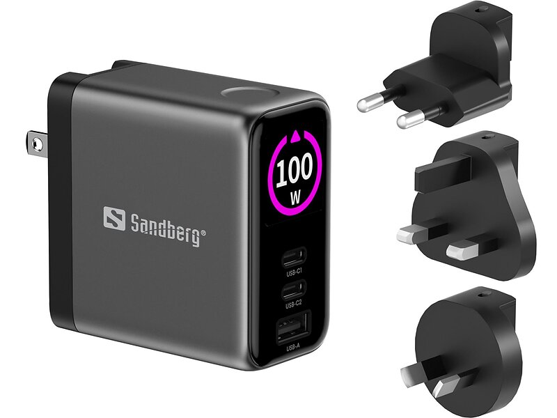 Sandberg Reseladdare PD Display 100W