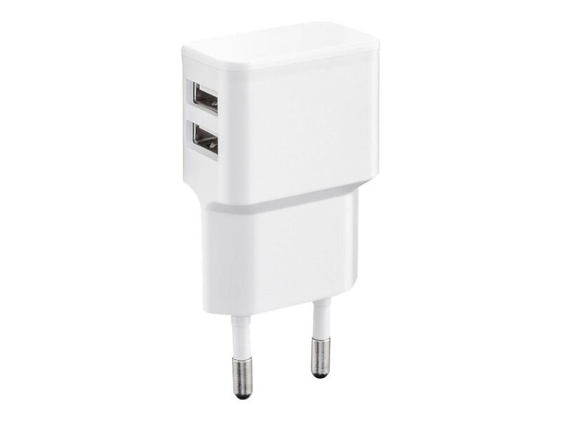 MicroConnect PETRAVEL44 Dubbel USB-väggladdare 12W