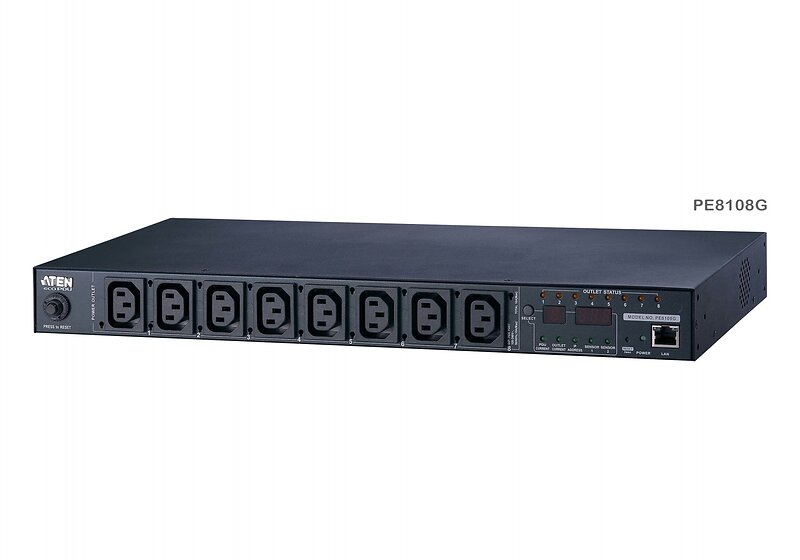 Aten Mätt & Bytt eco PDU 1U 8-uttag PE8108G-ATB-G