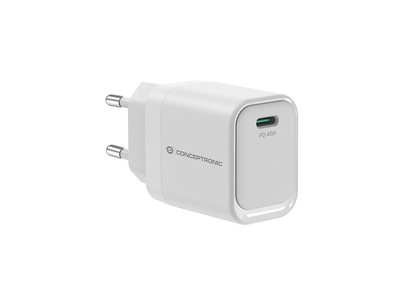 Conceptronic ALTHEA19W45 1-Port GaN USB-C PD-laddare, PPS, PD 3.0 45W