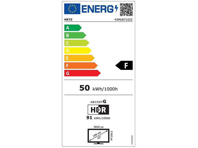 Metz 43" LED Google TV - 43MUF7000Z