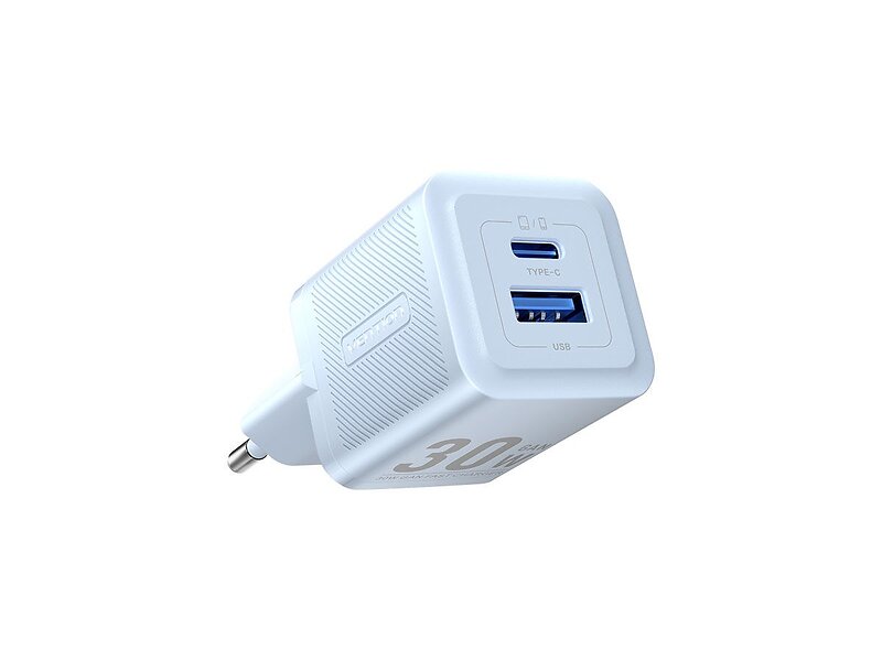 Vention FEQL0-EU Dubbel USB-A och USB-C Väggladdare 30W