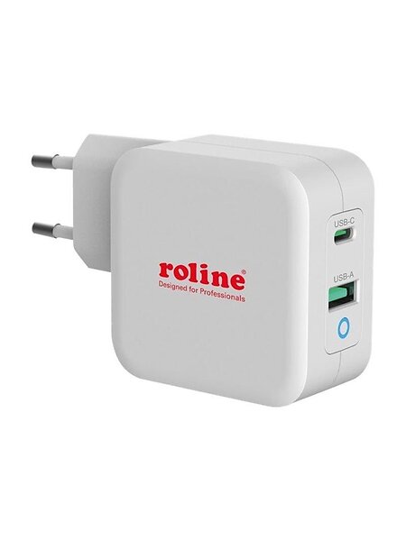 Roline 19.11.1041 USB-C Dubbel Port Väggladdare 65W