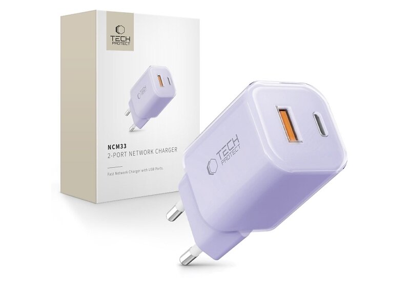 Tech-Protect Ncm33 5906302330607 2-Port Nätverksladdare PD 33W / QC3.0