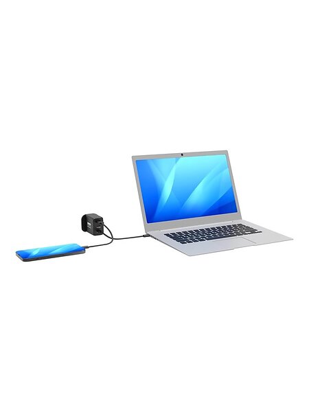 PORT Designs PORT Connect 900106-UK Dubbel USB-C Väggladdare med USB-C-kabel 65W