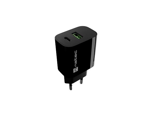 Natec NUC-2397 Dubbel USB-A Väggladdare 30W