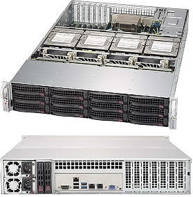 Supermicro SC829HE1C4-R1K02LP 1000W (Silver/Svart)