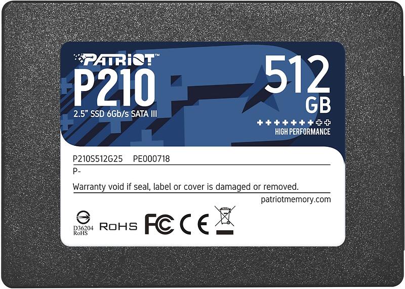 Patriot P210 2.5" SSD 512GB