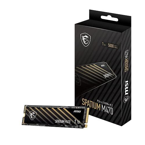 MSI Spatium M470 PCIe 4.0 NVMe M.2 SSD 1TB