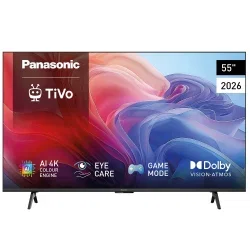 Panasonic TB-55W60CEZS 55" 4K Ultra HD LED Smart TV TiVo Dolby Vision Atmos AI (2026)