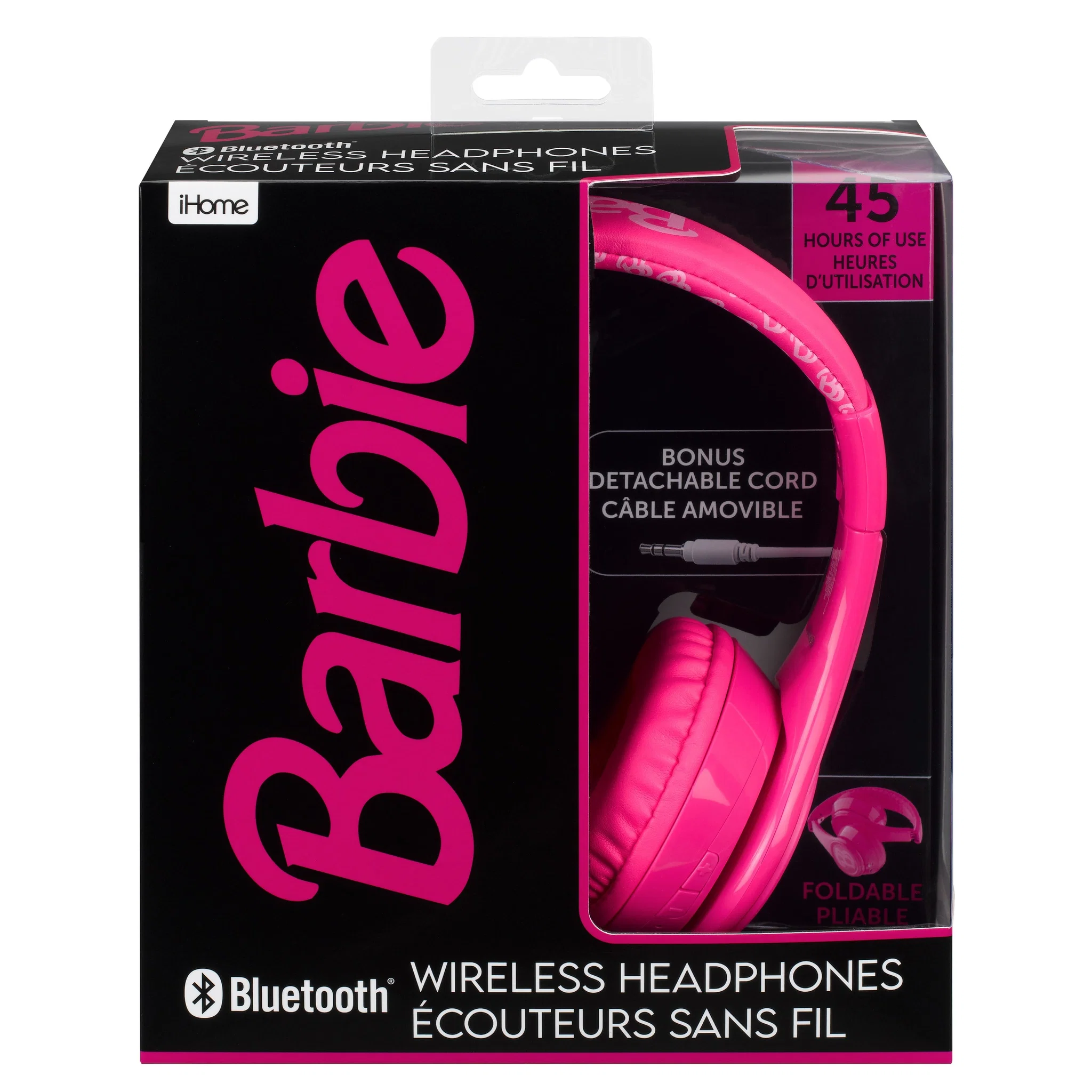 iHome Barbie Premium trådlösa over-ear hörlurar