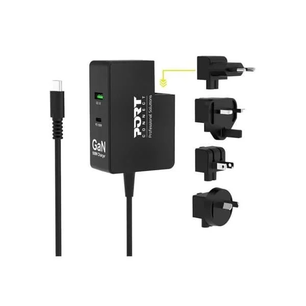 PORT Designs 902103 GaN Desktop Charger med USB-C kabel 100W