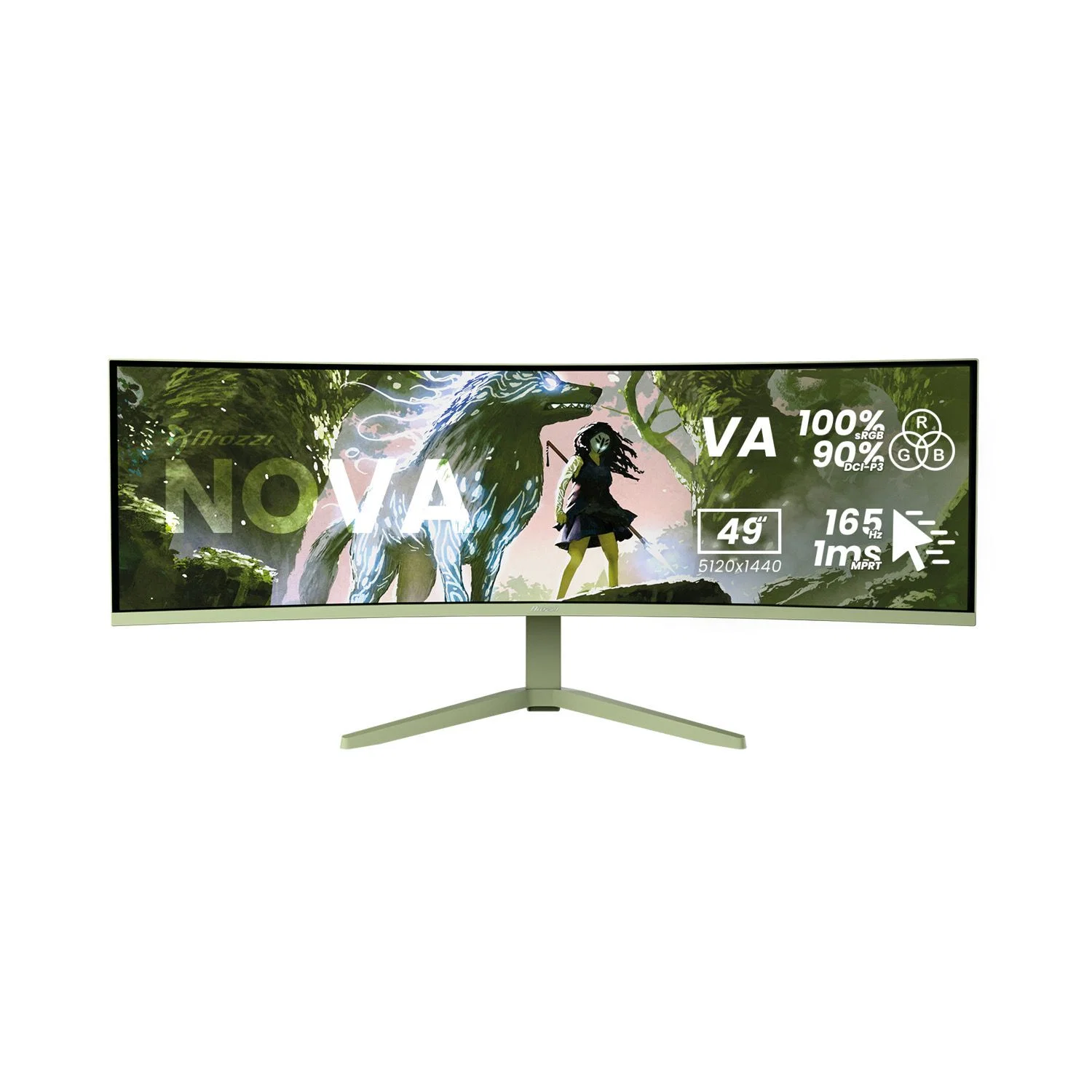 Arozzi Nova AZ-NO-49TV2UW165-FST 49" DQHD 165Hz Kurvad Gaming