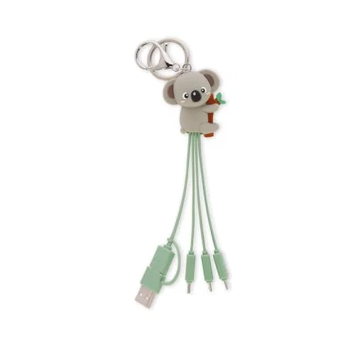 Legami UCC0011 Flercadningsladdare med USB-C, Micro-USB, Lightning, USB-Typ-C Adapter