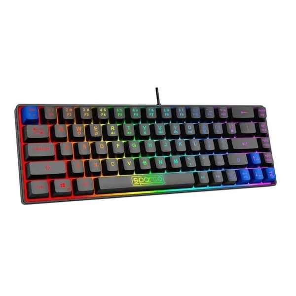 Sparco MEMKEYBOARD GHOST SPKEYBWIRED Trådbunden (QWERTY) Svart Bakgrundsbelyst