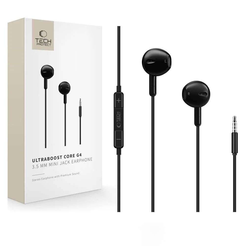 Tech-Protect Ultraboost Core G4 3.5mm med sladd in-ear hörlurar