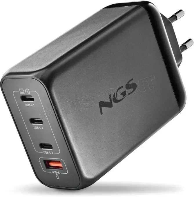 NGS BUD 3x USB-C + 1x USB-A Väggladdare 240W