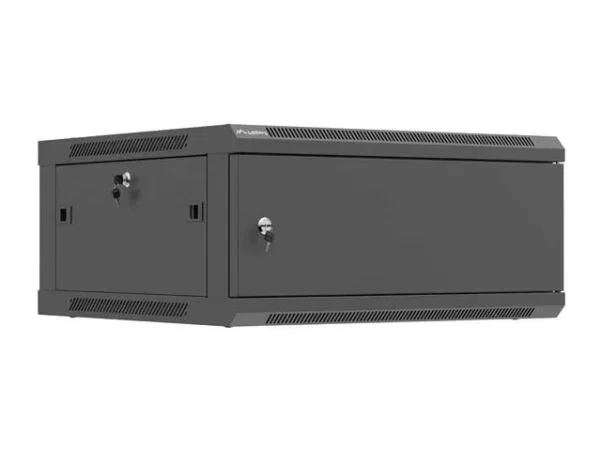 Lanberg 4U 600X600 Metall Dörr Väggskåp Svart