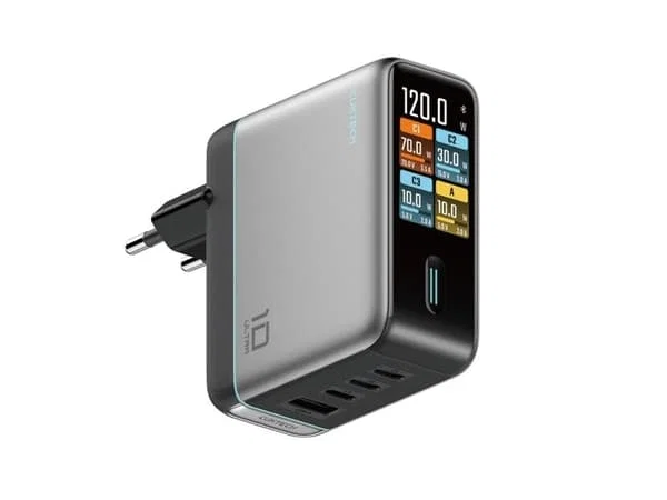 Cuktech AD1204U Väggladdare med Display och USB-C-kabel 120W