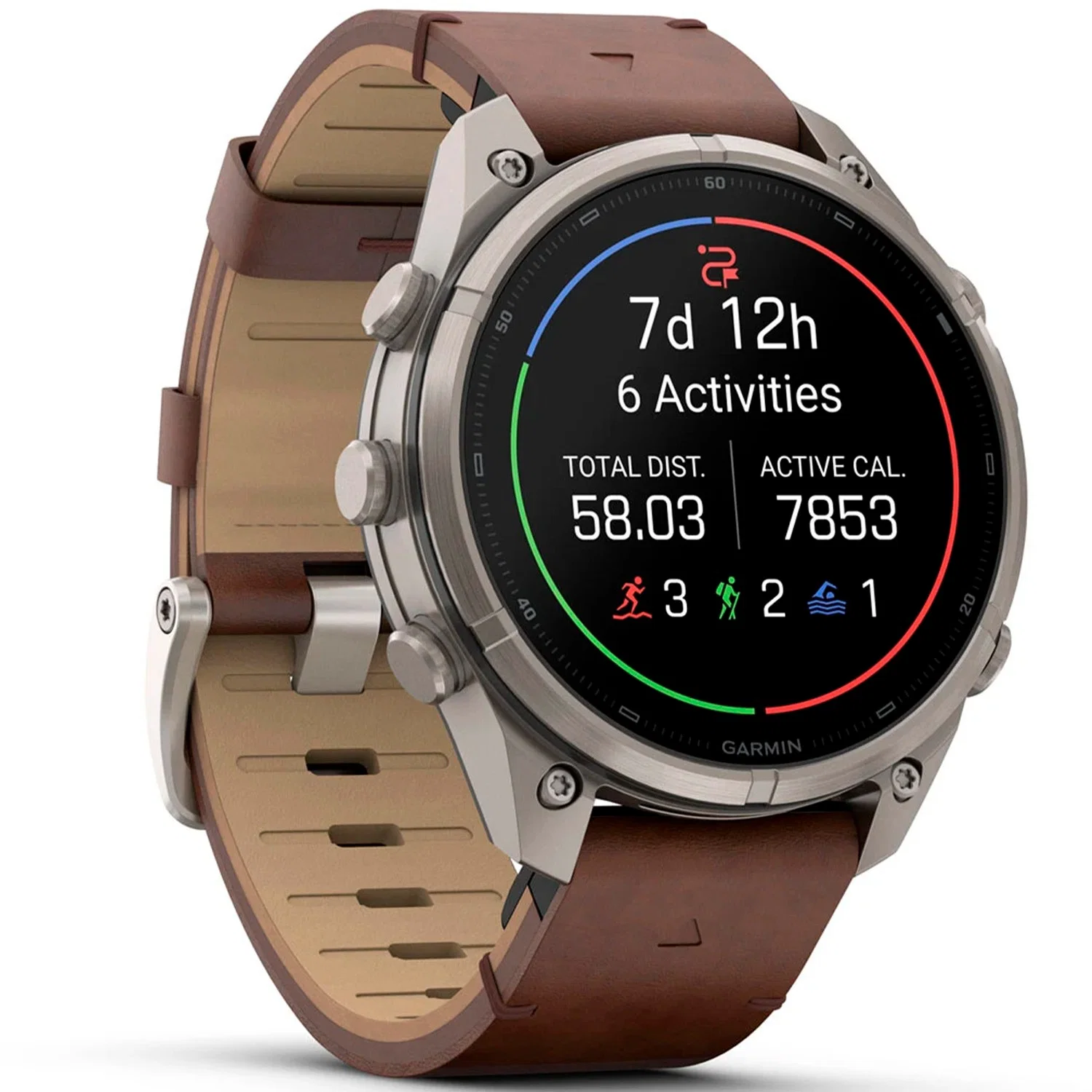 Garmin fenix 9 Pro inReach 51mm med läderarmband