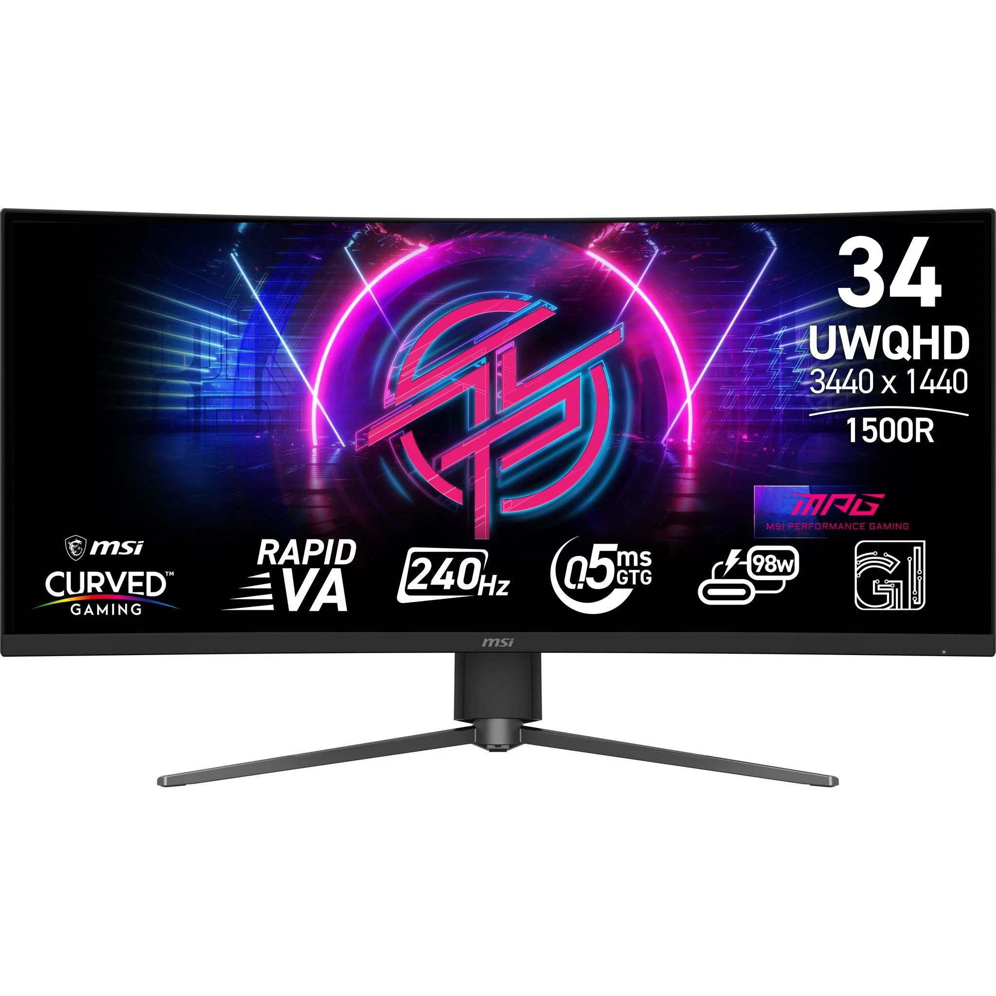 MSI MPG 346CQRF X24 34" Ultravid Böjd Gaming Quad HD 240Hz