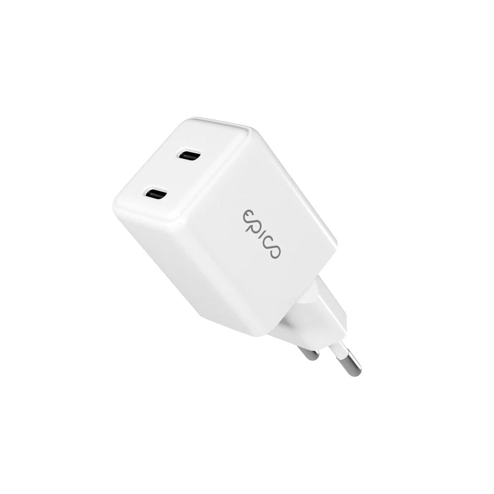 Epico UltraBoost GaN Väggladdare 2x USB-C 35W