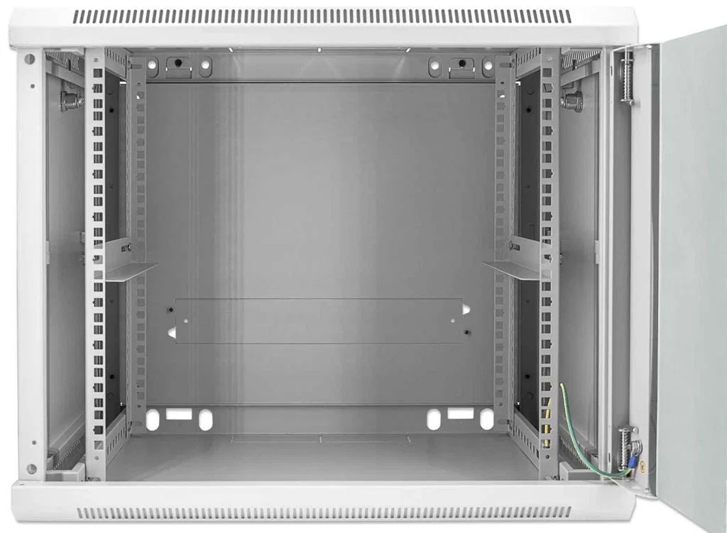 Intellinet 9U 540x350 Väggskåp Grå Metall & Glas Dörr