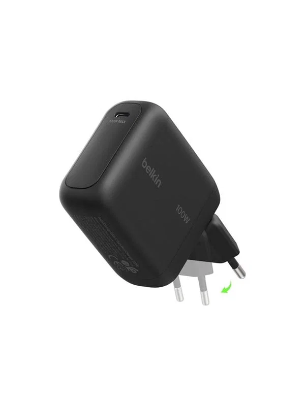 Belkin BoostCharge WCH025KQBK GaN USB-C Väggladdare 100W