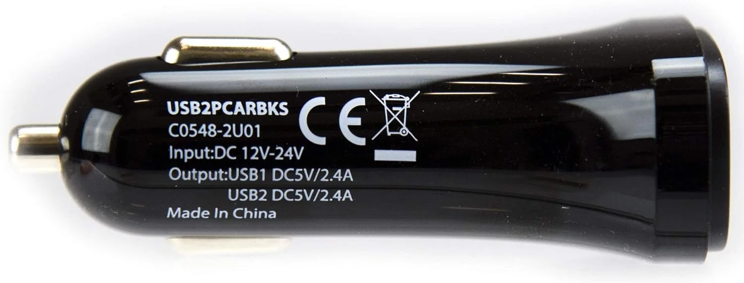 StarTech.com USB2PCARBKS Dubbel port bil laddare 24W