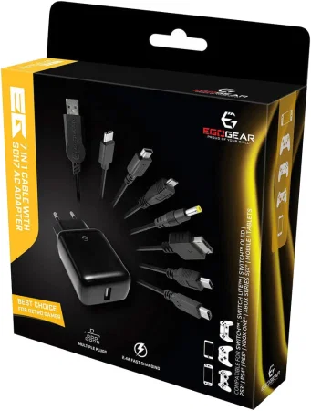 Egogear SCH7-UNI-BK 7-i-1 AC Adapter Multi
