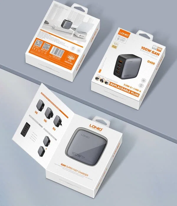 LDNIO Charger 4 Port (1a3c) 100w 15v 5a Q408