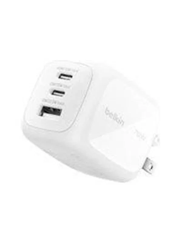 Belkin BoostCharge Pro WCH018KQWH GaN Dual USB-C USB Väggladdare 70W