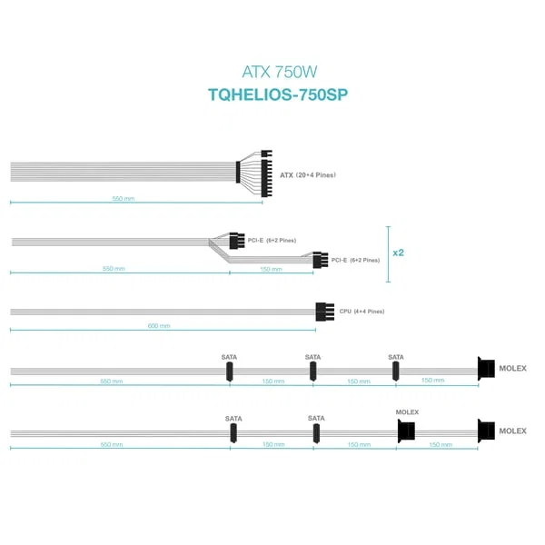 Tooq TQHELIOS-750SP 750W