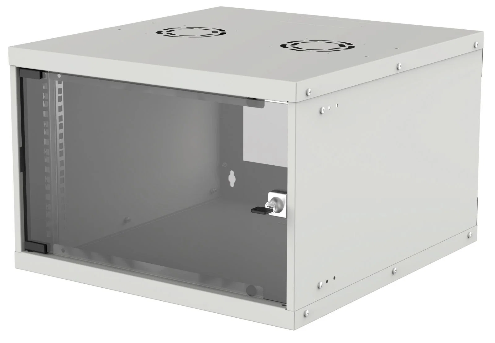 Intellinet 6U 485mmx500mm Väggskåp Glasdörr Grå