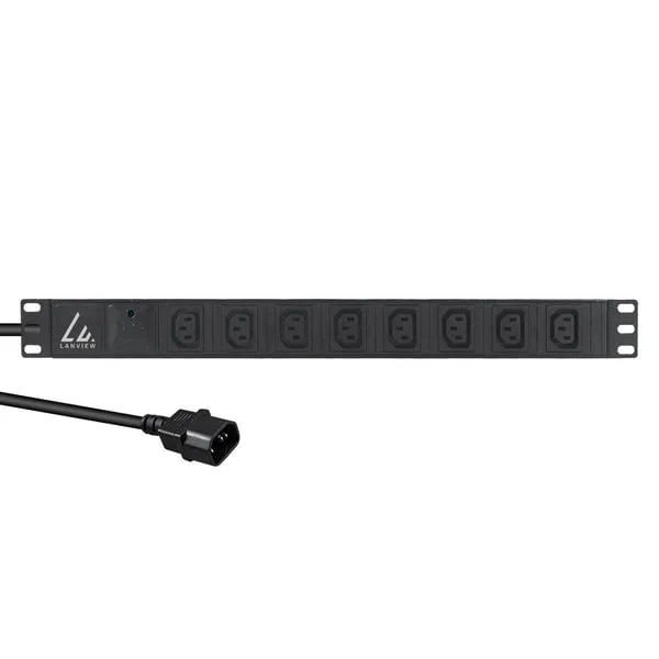 Lanview Strömbordslist 1U 19" LVR-2MC14-SPD-C13X8