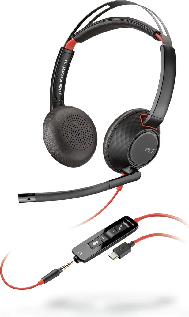 Poly Blackwire 5220 med sladd on-ear hörlurar 207586-03