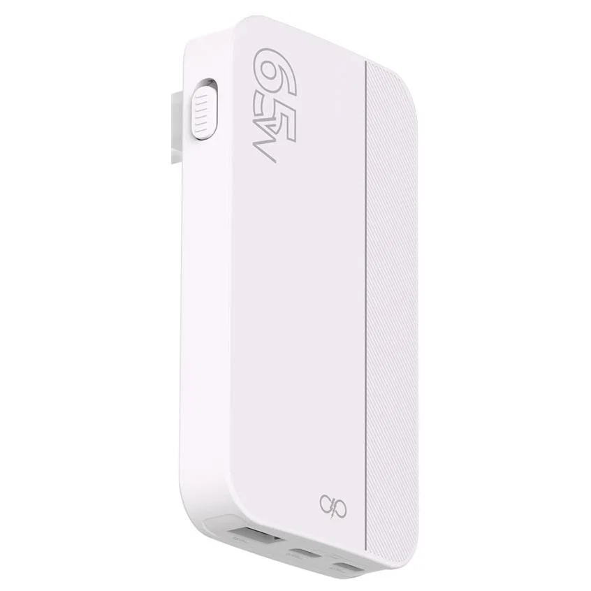 Avizar FPLICSACC65WPDFOLDRW GaN Foldable Wall Charger with USB-A and 2x USB-C 65W