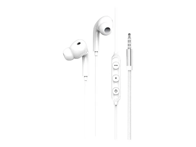 Force Play FPYKPBOUTONMFIW Trådade in-ear hörlurar Lightning Vit