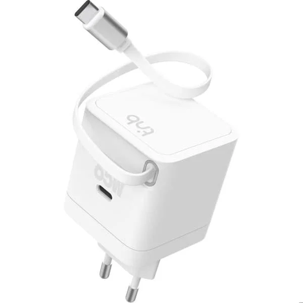 T'nB Nexode Pro CHGAN65RTC GaN Dubbel USB-C Väggladdare med USB-C Kabel 65W
