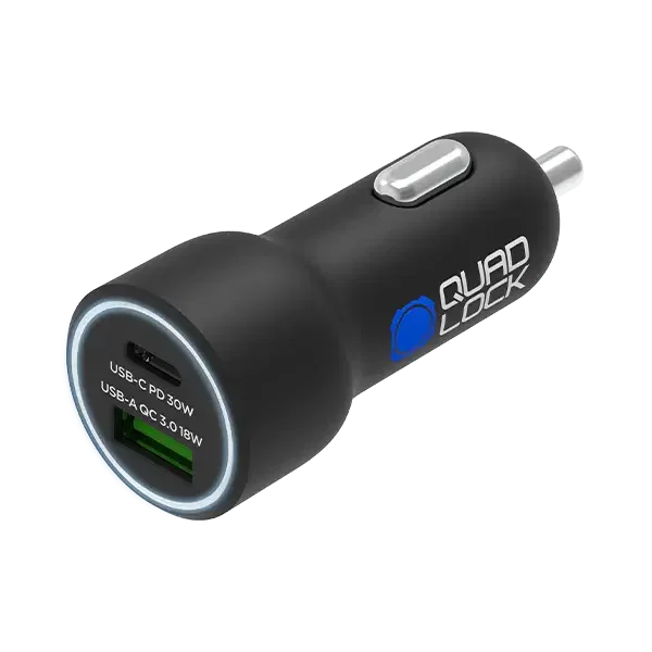 Quad Lock Dual USB 12V Car Charger