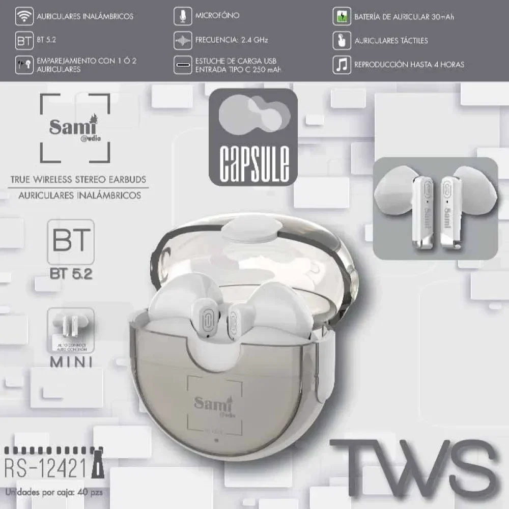 Sami Rs12421 TWS Trådlösa in-ear hörlurar