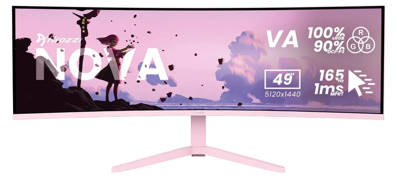 Arozzi Nova AZ-NO-49TV2UW165-PNK 49" DQHD 165Hz VA Kurvad Spel