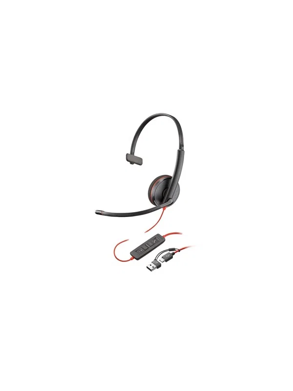Poly Blackwire 3215 med sladd on-ear hörlurar 8X227A6
