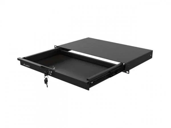 Lanberg 1U 483x270 mm Racklåda Svart