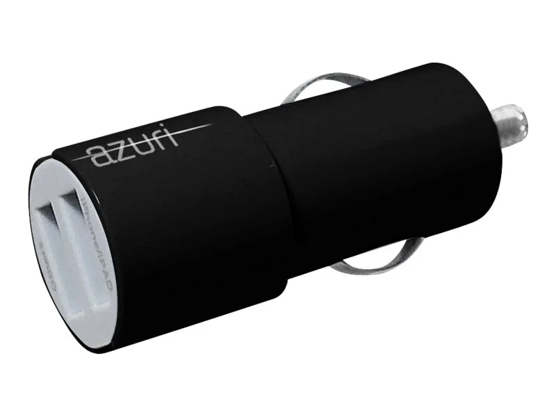 Azuri AZPCHEAD2USBDUOBLK Bil Laddare 2 USB Portar Cigarettändare