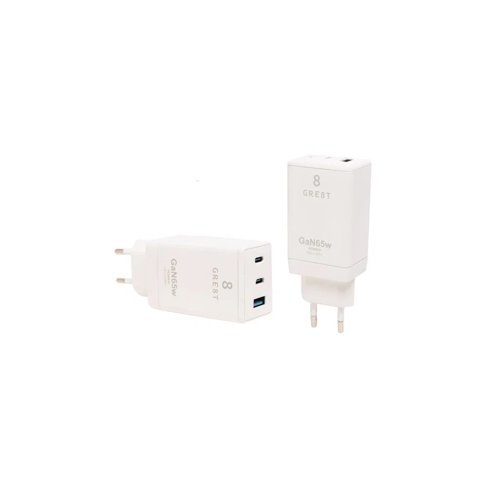 GRE8T GR8-CHAR-2CA65WW USB-C USB-A Strömadapter 65W